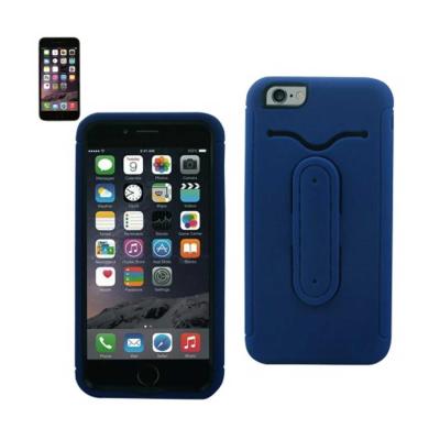 Reiko iPhone 6S Plus/ 6 Plus Hybrid Heavy Duty Case With Bending Kickstand In Navy