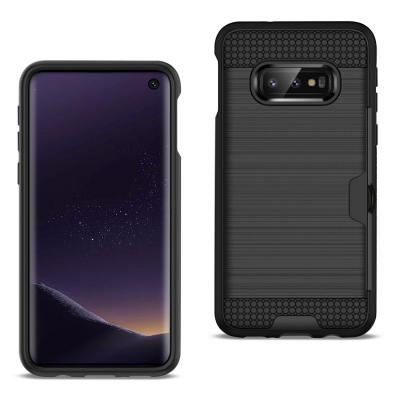Reiko Samsung Galaxy S10 Lite Slim Armor Hybrid Case With Card Holder In Black