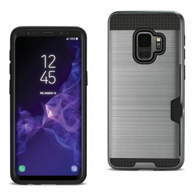 Reiko Samsung Galaxy S9 Slim Armor Hybrid Case With Card Holder In Gray