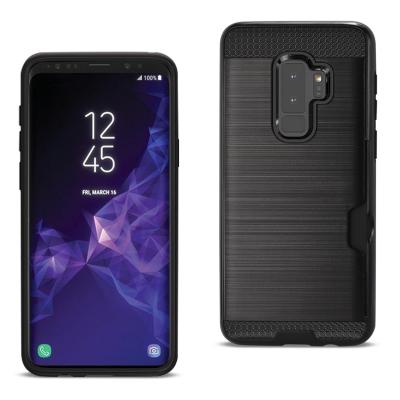 Reiko Samsung Galaxy S9 Plus Slim Armor Hybrid Case With Card Holder In Black