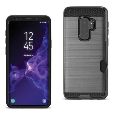 Reiko Samsung Galaxy S9 Plus Slim Armor Hybrid Case With Card Holder In Gray