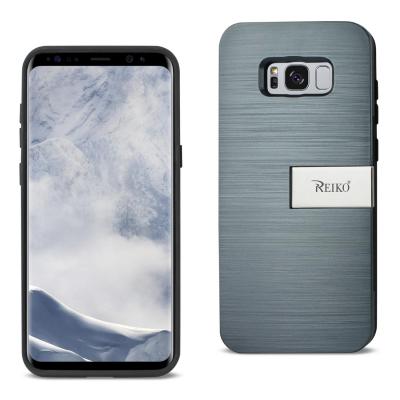 REIKO SAMSUNG S8 EDGE/ S8 PLUS SLIM ARMOR HYBRID CASE WITH CARD HOLDER AND KICKSTAND IN NAVY