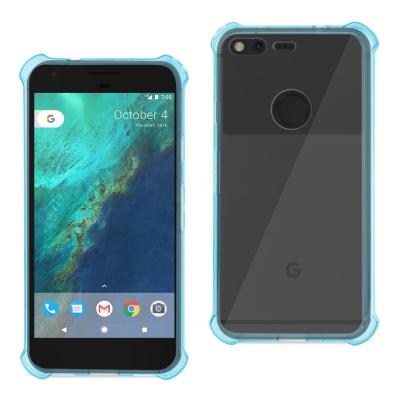 Reiko Google Pixel Clear Bumper Case With Air Cushion Protection In Clear Navy