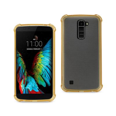 Reiko LG K10 Clear Bumper Case With Air Cushion Protection In Gold