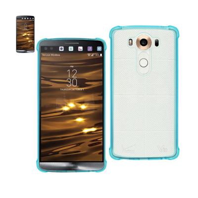 Reiko LG V10 Clear Bumper Case With Air Cushion Protection In Clear Navy