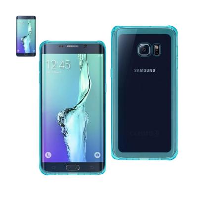 Reiko Samsung Galaxy S6 Edge Plus Clear Bumper Case With Air Cushion Protection In Clear Navy