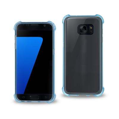 REIKO SAMSUNG GALAXY S7 CLEAR BUMPER CASE WITH AIR CUSHION PROTECTION IN CLEAR NAVY