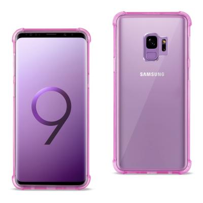 Reiko Samsung Galaxy S9 Clear Bumper Case With Air Cushion Protection In Clear Hot Pink