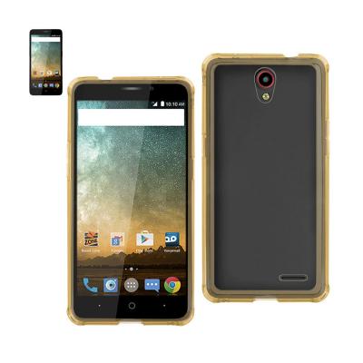 Reiko Zte Prestige Clear Bumper Case With Air Cushion Protection In Clear Gold