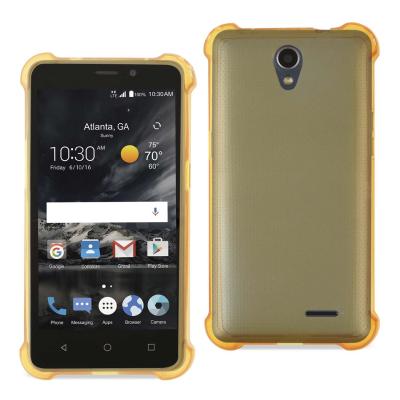 Reiko Zte Maven 2/ Chapel (Z831) Clear Bumper Case With Air Cushion Protection In Clear Gold