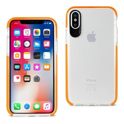 REIKO iPhone X/iPhone XS SOFT TRANSPARENT TPU CASE IN CLEAR ORANGE