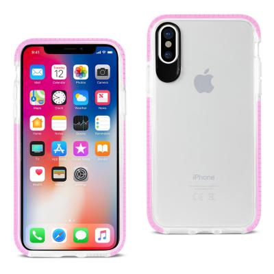 REIKO iPhone X/iPhone XS SOFT TRANSPARENT TPU CASE IN CLEAR PINK