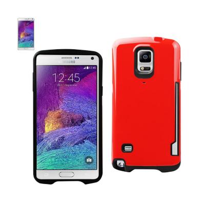 REIKO SAMSUNG GALAXY NOTE 4 CANDY SHIELD CASE WITH CARD HOLDER IN RED