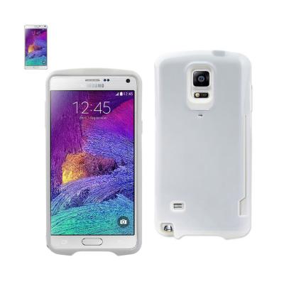 REIKO SAMSUNG GALAXY NOTE 4 CANDY SHIELD CASE WITH CARD HOLDER IN WHITE