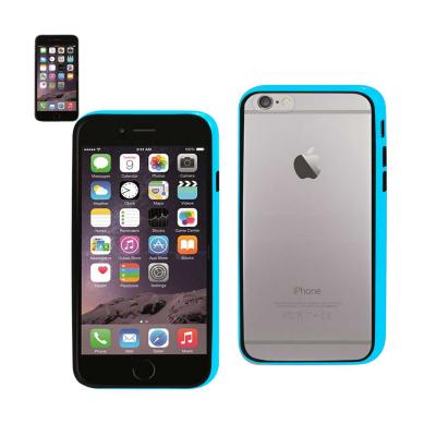 REIKO IPHONE 6 BUMPER CASE WITH TEMPERED GLASS SCREEN PROTECTOR IN BLUE