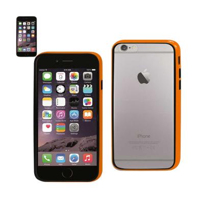 REIKO IPHONE 6 BUMPER CASE WITH TEMPERED GLASS SCREEN PROTECTOR IN ORANGE