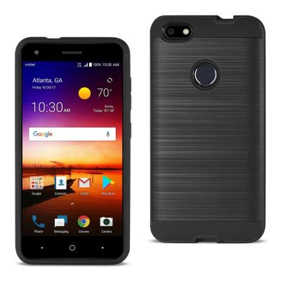 Reiko ZTE Blade X/Z965 Hybrid Metal Brushed Texture Case In Black