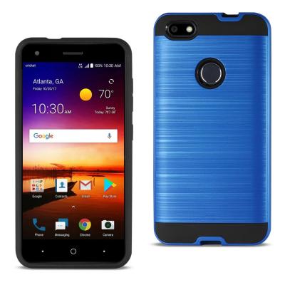 Reiko ZTE Blade X / Z965 Hybrid Metal Brushed Texture Case In Navy