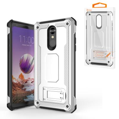 LG STYLO 4 Case With Kickstand In Silver